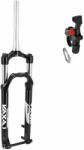 ZOOM 868S Első villa MTB 27.5", rugós, fekete, állítható, kormányról zárolható, 100 mm rugóút, Boost 15-110 átütőtengelyhez, kúpos, menetes nélküli nyakcső (1''1/8-1''1/2), tárcsafék kompatibilis ZOOM Egyé