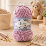 alize Velluto 98 - rózsaszín (zsenília fonal, 100g, 68m) (ruzo07)