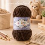 alize Velluto 493 - sötétbarna (zsenília fonal, 100g, 68m) (vel12)
