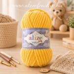 alize Velluto 216 - sárga (zsenília fonal, 100g, 68m) (zlt3)