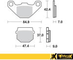 ProX Racing Parts ProX első fékbetét KX80 '88-96 + RM80 '86-95 (EBC FA083R megfelelője) ProX Racing Parts Fékrendszer és alkatrészei Fékbetétek, fékpofák és féktárcsák Tárcsafékbetétek