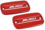 Avoc fékfolyadék tartály sapka (párban) Honda 750 X-ADV alu CNC piros-fehér mintával Avoc Fékrendszer és alkatrészei Fékkarok és fékbowdenek Fékkarok Komplett fékkarok