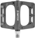 SWITCH BMX/VTT platform pedál lejtmenethez, freeride, alu CNC, szürke, 9/16 menettel, tüskékkel (pár), 100x90 mm SWITCH Egyéb járművek Kerékpározás Kerékpár-alkatrészek Kerékpár-pedálok