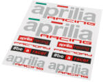 Standard Parts Matrica ív Aprilia Racing 25x20cm Standard Parts Váz, idomok és járműkiegészítők Matricák és járműdekoráció Egyéb matricák és dekorációs elemek