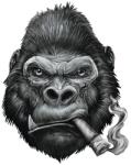 Lethal Threat Mini Nasty Gorilla Cigar matrica (60x80 mm) LETHAL THREAT Váz, idomok és járműkiegészítők Matricák és járműdekoráció Egyéb matricák és dekorációs elemek