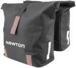 NEWTON dupla hátsó kerékpártáska, fekete, 22L, pántos rögzítés csomagtartóra (35x12x27 cm), esőálló, hajtogatós záródással NEWTON Egyéb járművek Kerékpározás Kerékpáros kiegészítők Kerékpárkosarak és csomagt