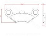 BREN BRENTA BR3157 fékbetét maxirobogóhoz/quadhoz, Peugeot Metropolis 400i, Polaris Sportsman 400 2001-től, 350 4x4 1993-tól, 700 4x4 2002-től, első, ECE R90 minősítés BREN Fékrendszer és alkatrészei Fékbe