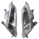 TNTOR első irányjelző pár, SYM Fiddle 2 50cc 4T 2011-2021, 125cc 2010-2014, fekete (OEM: 33400-ALA-000 és 33450-ALA-000) TNTOR Elektromos alkatrészek Világítás és fényjelzés Irányjelzők Komplett irányjelzők