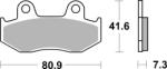 BREMBO 07078XS fékbetét szinterezett, scooter BREMBO Fékrendszer és alkatrészei Fékbetétek, fékpofák és féktárcsák Tárcsafékbetétek