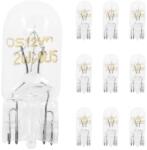 OSRAM 12V 2W W2W T10 WEDGE átlátszó izzó (irányjelzőhöz), 10 db/doboz OSRAM Elektromos alkatrészek Világítás és fényjelzés Izzók Jelző- és műszerizzók W2.1x9.5d/T10 üvegtalpas izzók