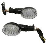 Avoc ISUMI 18 LED-es motorkerékpár irányjelző, ABS ház, átlátszó-fekete (hossz: 110 mm, magasság: 43 mm, szélesség: 54 mm, EEC jóváhagyott, pár) Avoc Elektromos alkatrészek Világítás és fényjelzés Irányjel