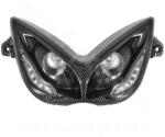 TNTTU TNT DOUBLE OPTIQUE 2 lámpás halogén + fehér LED Eyelight, karbon utánzat, MBK Nitro / Yamaha Aerox kompatibilis TNTTU Elektromos alkatrészek Világítás és fényjelzés Fényszórók és első világítás Komple