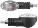 Replay univerzális irányjelző, mini ovális, átlátszó-fekete, BA9S izzóval (pár) (H 75 mm - M 28 mm - Sz 38 mm) REPLAY Elektromos alkatrészek Világítás és fényjelzés Izzók Jelző- és műszerizzók BA9s bajonettz