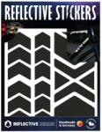 Reflective Berlin FLECHE-CHEVRON fekete fényvisszaverő matrica kerékpárhoz, bukósisakhoz REFLECTIVE BERLIN Váz, idomok és járműkiegészítők Matricák és járműdekoráció Egyéb matricák és dekorációs elemek