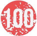 SIP Style Tempo 100 motívumos matrica, narancs/piros/fehér, Ø 120 mm, vintage stílus, matt, prémium minőség SIP Style Váz, idomok és járműkiegészítők Matricák és járműdekoráció Egyéb matricák és dekorációs elem