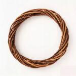  Fonott koszorú alap barna 20 cm, dekorációk és koszorúk készítéséhez, barkácsoláshoz, boho stílushoz (XL18001)