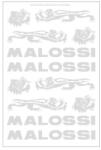 Malossi Matrica ív Malossi Mini 11x16, 8 cm ezüst Malossi Váz, idomok és járműkiegészítők Matricák és járműdekoráció Egyéb matricák és dekorációs elemek