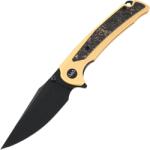 WIXCO SCORT - 14C28N BSW with Gold Al/Shredded CF handle Linerlock WX14-B