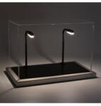 ATLANTIC Vitrină Dieppe, scala 1/24, iluminată, din metal și acril, neagră (235x120x180 mm)1/43 (46539)