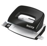 Leitz Lyukasztó, kétlyukú, 10 lapos, fém, mini, LEITZ "Nexxt Wow", fekete