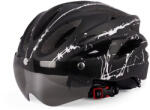 Fixato Casca protectie Bicicleta/Trotineta Electrica FIXATO, Viziera detasabila, Aerodinamica, Disipare buna a caldurii si Ventilatie eficienta, Dimensiune reglabila 54-62cm, Negru cu Alb (casca-bicicleta-3-