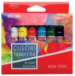 Daco Vopsea Tempera DACO, 6 Culori/Set, 12 ml/Tub, Multicolor (6423533021504)