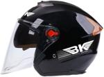 Fixato Casca Moto/Scuter FIXATO BK, Vizieră Dublă, Protecție UV, Ventilație Superioară, marime universala 54-59cm, Negru lucios (casca-001-negru-lucios)