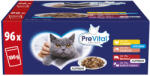 PreVital nedves macskaeledel, macskatáp felnőtt macskáknak alutasakos 96 x 100 g - kutyakajas