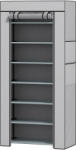 HomCom Pantofar cu 7 rafturi din oțel, cu husă din material nețesut, 60 x 30 x 126 cm, gri | Aosom Romania (837-789V00GY) Pantofar