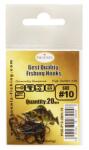  20 darabos horgászhorog készlet, #10, fekete/nikkel, oldalsó horoghoz (ram2_5901560282248)