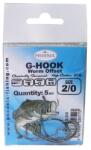  OFFSETOWE G-HOOK #2/0 horgászhorog, 5 darab, szénacél, kémiailag élezett hegy (ram2_5901560280770)