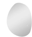 HomCom Fürdőszobai tükör LED világítással 70 x 50 cm aszimmetrikus, páramentesítő funkcióval, ezüst (834-783V00SR)