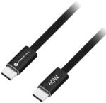 FORCELL USB 2.0 Type C Összekötő QC4.0 PD 60W Fekete 1.2m SP114568 (SP114568)