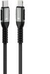 FORCELL USB 2.0 Type C Lightning Töltő/adat Fekete 1.2m ---