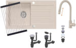 Ruvetti Idelo chiuveta cu baterie și accesorii bej/bej KG_IDELO160_BE_KORR-BE (KGIDELO160BEKORRBE)