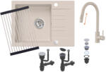 Ruvetti Idelo chiuveta cu baterie și accesorii bej/bej KG_IDELO120_BE_KORR-BE (KGIDELO120BEKORRBE)