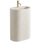 Rea Salento lavoar 60x38 cm ovale stativ maro/bej mat REA-U0606 (REAU0606)