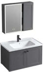 Rea Monti set mobilier de baie 60x48x cm sub chiuveta pe perete gri REA-M0015 (REAM0015)