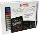 Alpino Set caligrafie 12 markere metalice cu 2 capete, ALPINO Color Experience (MS-AR010701)