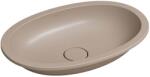 Omnires Shell M+ mosdótál 54x34 cm ovális alulról beépíthető barna/bézs matt SHELL540UPDB (SHELL540UPDB)