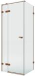 NEW TRENDY Eventa Copper Brushed cabină de duș 90x70 cm dreptunghiular cupru periat/sticlă transparentă EXK-8014 (EXK8014)