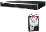 Hikvision Pachet NVR Hikvision 8 canale + HDD GRATUIT, 12MP, AcuSense, 2xSata, Compresie H. 265+, Latime banda intrare 80 Mbps (59340-)