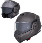 W-Tec Felhajtható motoros bukósisak W-TEC Zoroz P/J, zárható szellőzőrendszer, fém reteszelő mechanizmus, Pinlock® 70 előkészítés Matt Fekete -Fluoreszkáló Rózsaszín L(59-60) (31292-L-3)