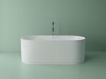 Marmite Cada baie freestanding compozit Marmite Lagon, 167 cm, ovala, alb lucios, cu preaplin (641275171103)