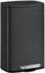 Brius Cos de gunoi din inox cu pedala, capac soft close si galeata interioara detasabila, 50 litri, 43x37x63 cm, negru (EZ-LTB050B02) Cos de gunoi