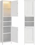 Brius Dulap inalt pentru baie cu iluminare LED si rafturi reglabile, MDF, 30x40x170 cm, alb (EZ-BBC766WH03)
