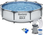 Brius Piscina cadru metalic Bestway, 305x76 cm, 4.700 litri, cu pompa de filtrare (BES56408) Piscina