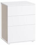 Brius Noptiera cu 3 sertare, constructie robusta cu design modern minimalist, 45x35x59 cm, alb mat (EZ-LET778W01)