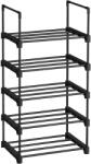 Brius Raft pentru pantofi 5 niveluri, suport metalic modular, pana la 10 perechi incaltaminte, 45x30x90 cm, negru (EZ-LSA005B02) Pantofar