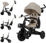 Kinderkraft AVEO 2 PLUS Beige Háromkerekű Tricikli 6in1 9 Hónapos Kortól, CLICK&TWIST 360° Forgatható Üléssel